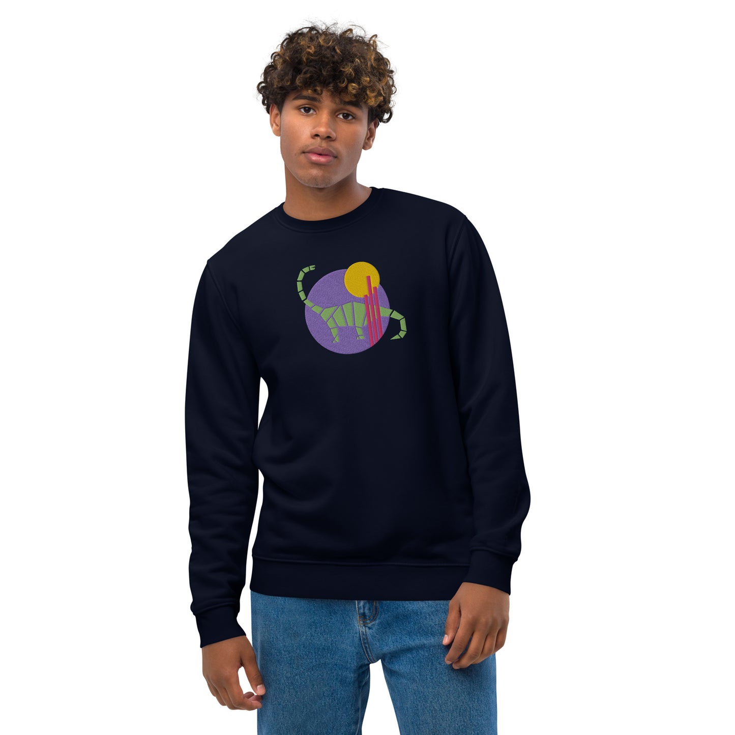 Long Neck 90s Knitwear - Unisex eco sweatshirt