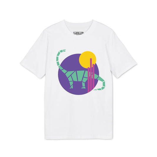 Trendy Unisex Graphic Tee, Eco-Friendly Shirt, Casual Wear, Perfect Gift for Creators, Colorful Dinosaur Design
