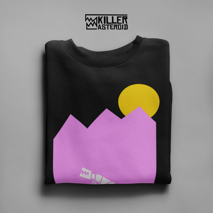 Trex Pink Mountain - Organic Unisex Crewneck Sweatshirt