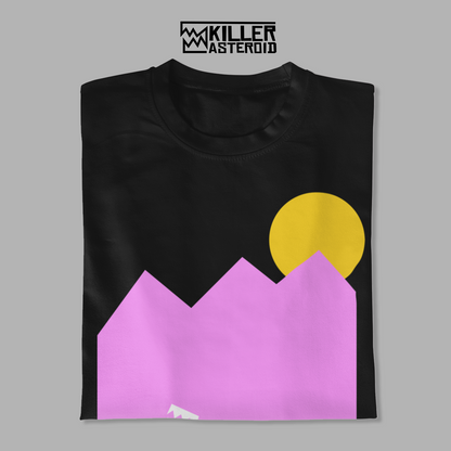 Trex Pink Mountain - Black Organic Creator T-shirt - Unisex